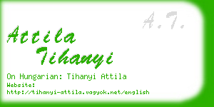 attila tihanyi business card